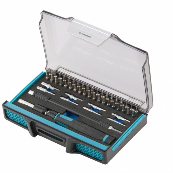 Отвертка с набором бит и торцевых головок для точных работ, гибкий привод, 48 шт, CrMo Gross 11599