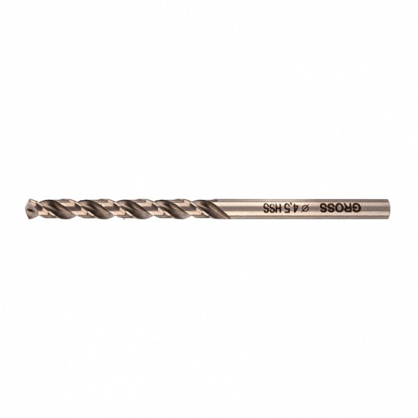 Сверло спиральное по металлу, 4.5 мм, HSS, 338 W Gross 71609