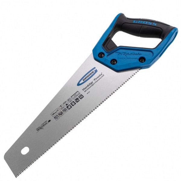 Ножовка по дереву PIRANHA, 300 мм, 11 TPI, 3D-зуб, двухкомпонентная рукоятка Gross 24123