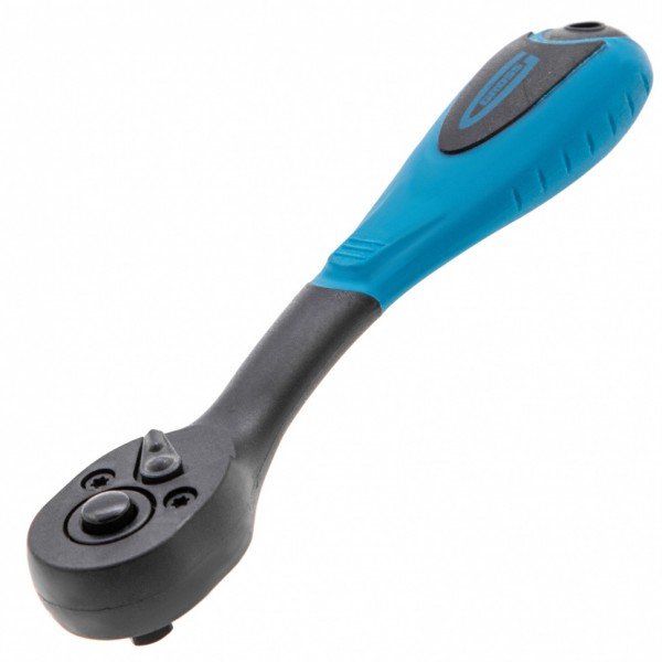 Ключ-трещотка 1/4, 72 зуба, Comfort, с быстрым сбросом, CrV, двухкомпонентная рукоятка Gross 14086