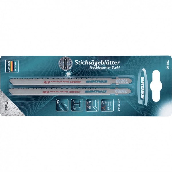 Полотна для электролобзика по металлу, 2 шт, ( 3176 ) Gross 78280