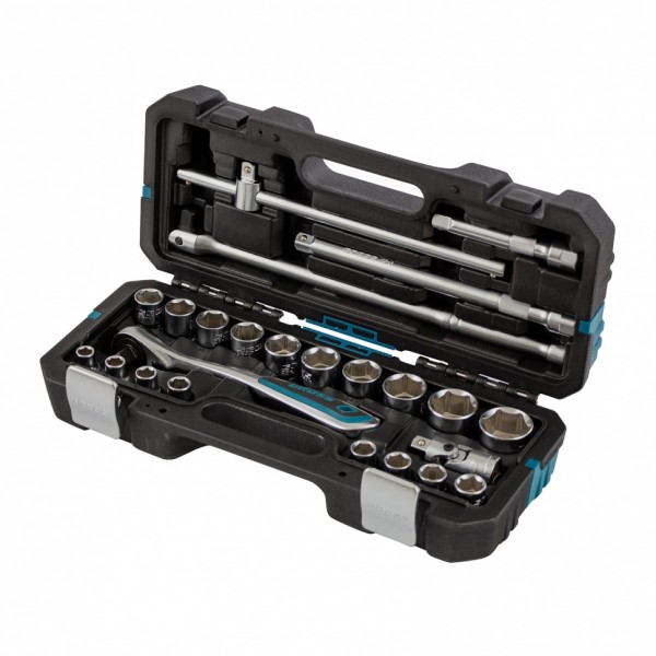 Набор инструментов 24 предмета, 120 зубьев, CrV, 1/2 Gross 14147