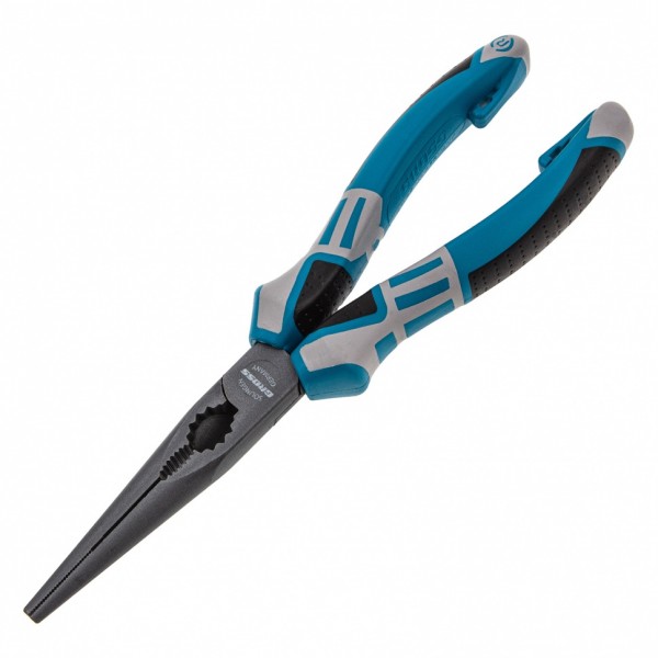 Длинногубцы прямые 205 мм, трехкомпонентные рукоятки Gross 17171