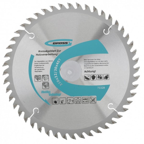 Пильный диск по дереву 210 x 32/30 x 48Т Gross 73328