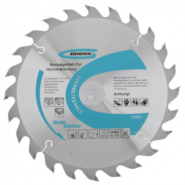 Пильный диск по дереву 230 x 32/30 x 24Т Gross 73331