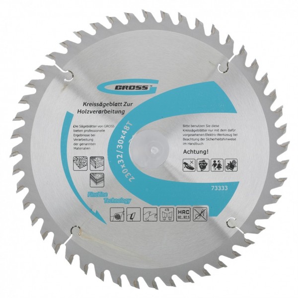 Пильный диск по дереву 230 x 32/30 x 48Т Gross 73333
