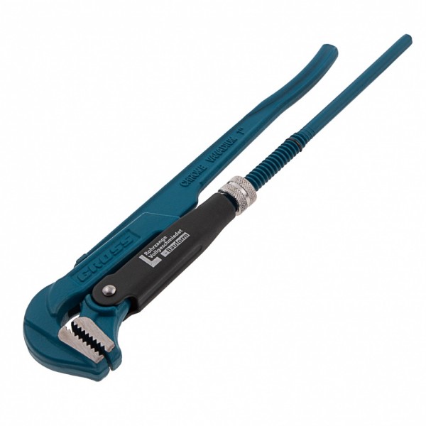 Ключ трубный рычажный 1, №1, цельнокованый, CrV, тип L Gross 15601