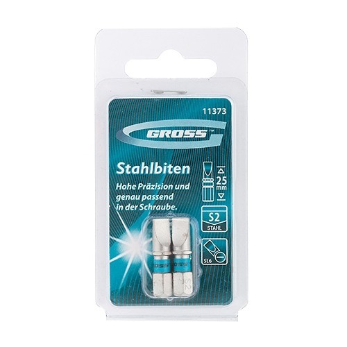 Бита SL6 х 25, сталь S2, 2 шт. Gross 11373