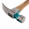 Молоток-гвоздодер, 280 г, угол 75, магнит, обрезиненная рукоятка American hickory GROSS 10417