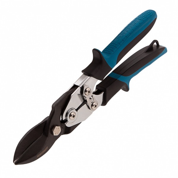 Ножницы по металлу Piranha усиленные, 255 мм, прямой рез, сталь СrMo, двухкомпонентные рукоятки Gross 78347