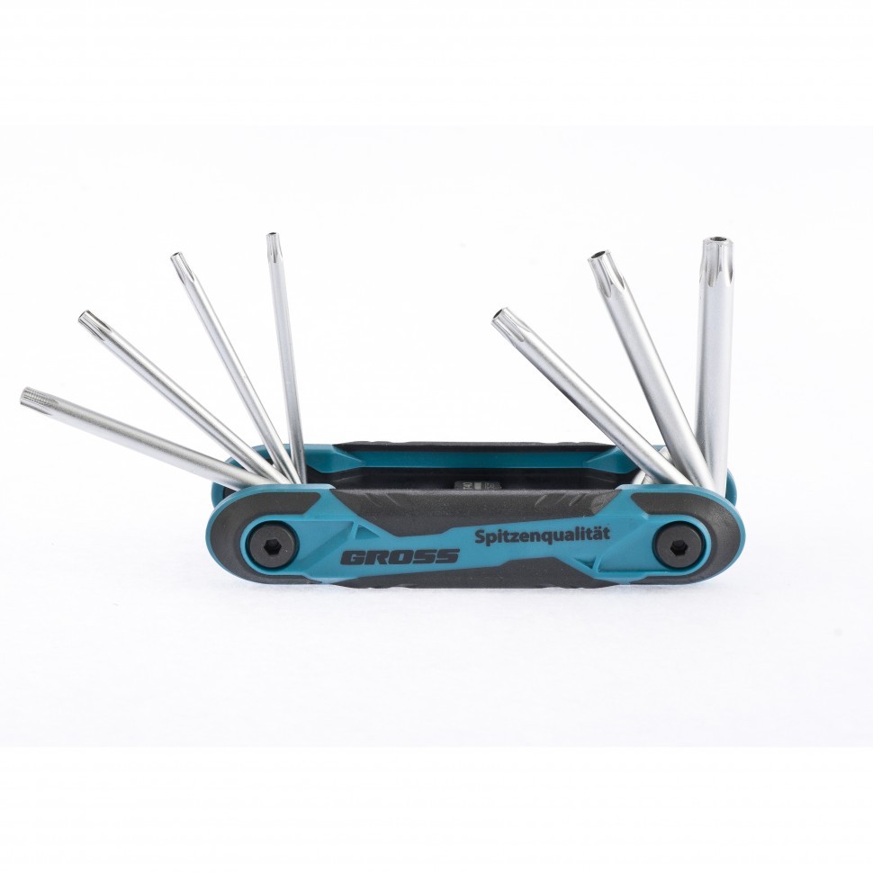 Набор ключей имбусовых Tamper-Torx , складные, 8 шт, CrV Gross 16413
