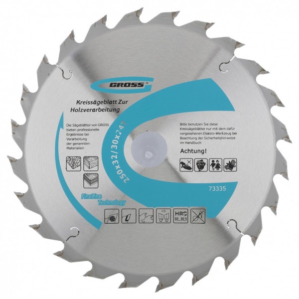 Пильный диск по дереву 250 x 32/30 x 24Т Gross 73335