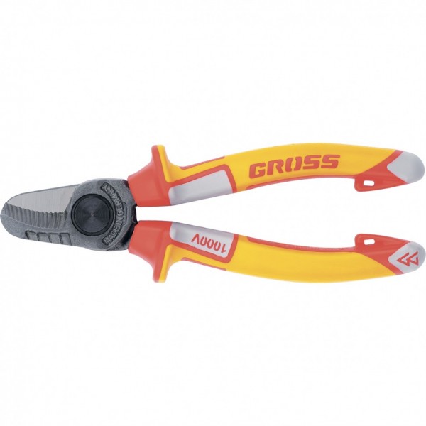 Кабелерез, диэлектрические рукоятки до 1000 В, трехкомпонентные рукоятки, 160 мм Gross 17725
